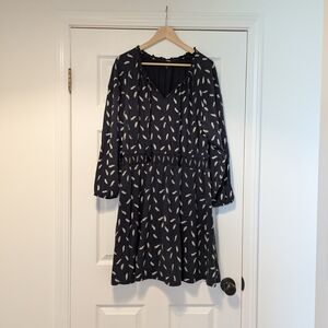 Garnet Hill Feather Print Dress